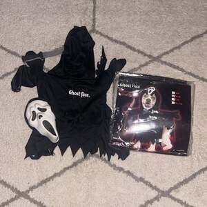 Dog Ghost Face Scream Halloween Costume, Includes Mask